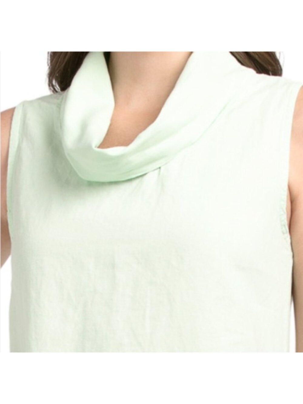SPIGHE DI LINO Made In Italy Linen Blend Cowl Neck Sleeveless Maxi Dress - Picture 3 of 3